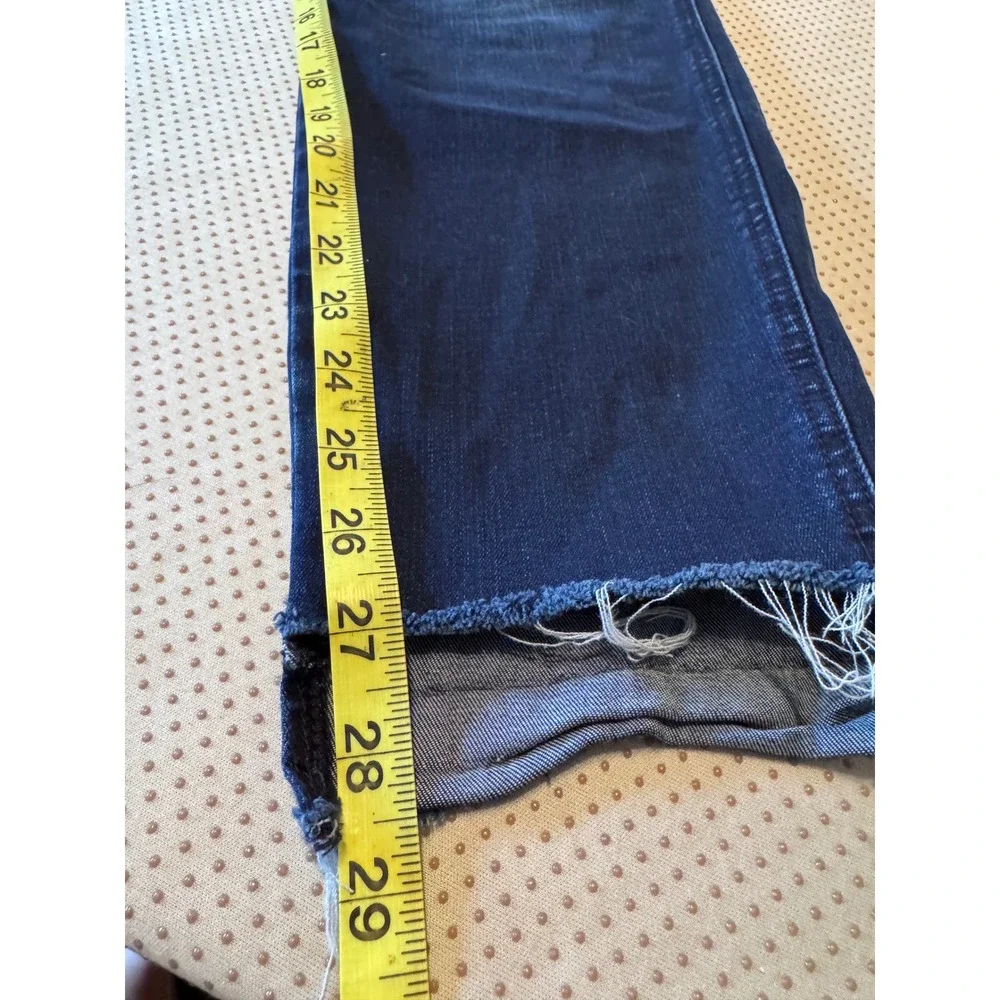 Kut from the Kloth Donna Ankle Skinny Jeans Dark Wash Raw Hem Size 14 Womens - Picture 5 of 7